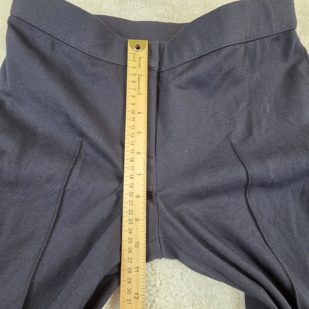 Akris‎ Punto Pintuck Skinny Crop Trouser Womens 8 Blue Ankle Stretch Minimalist - Picture 8 of 8